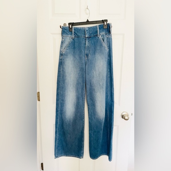 Veronica Beard: Taylor Relaxed Wide Leg High Rise blue Jeans Sz 27, 100% Cotton - Picture 1 of 16